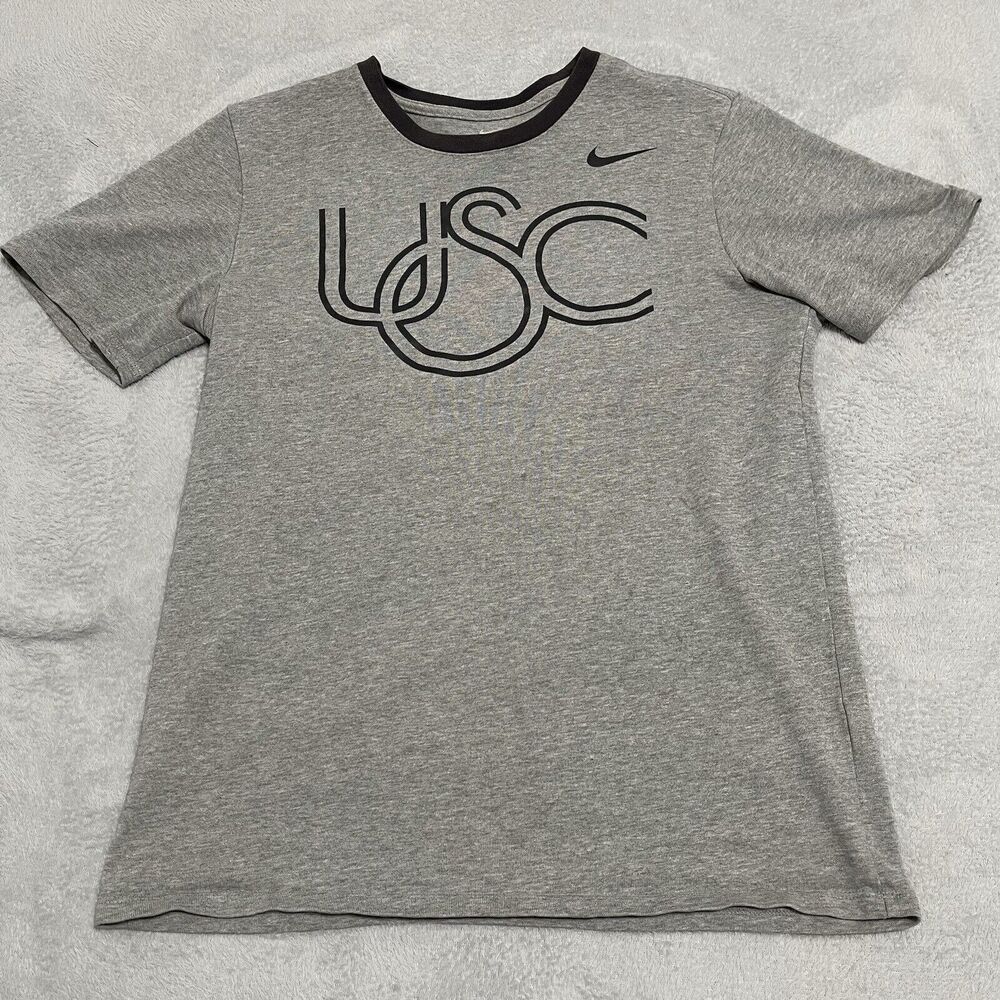 USC Trojans Shirt Men Medium Gray Nike University of Southern California Heavy